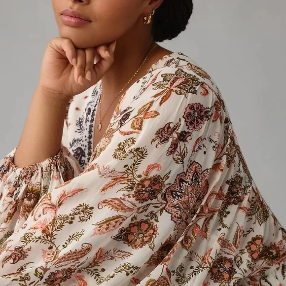 Anthropologie V-neck Long Sleeve Dress - Picture 6 of 16